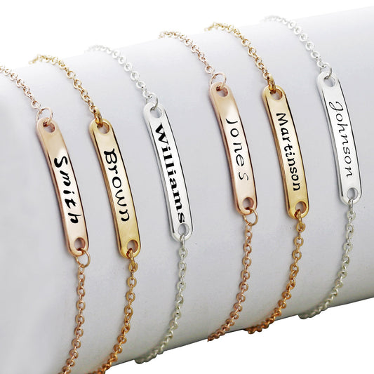 Custom Engraved Name Bracelet